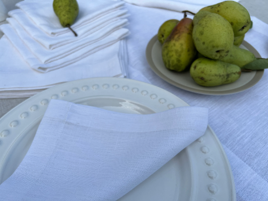 White Linen Napkins Custom order napkins, Cloth napkins set, Fabric napkins wedding bulk, Table linens