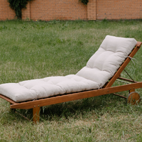 Natural Hemp Linen Сushion for Sunbed Sun Lounger Pool Pad Replacement Chair Garden Outdoor Linen fabric filled organic Hemp fiber Custom