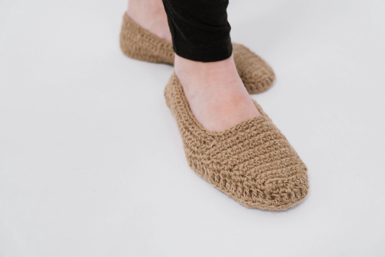 Hemp slippers natural non-dyed hemp yarn