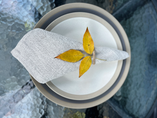 Fall Linen napkins Natural non-dyed Custom order napkins, Cloth napkins set, Fabric napkins wedding bulk, Table linens