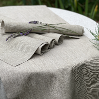 Custom Linen Placemats Sets with Runner natural non-dyed Rough Linen table set of 1 runner and 4 pcs placemats