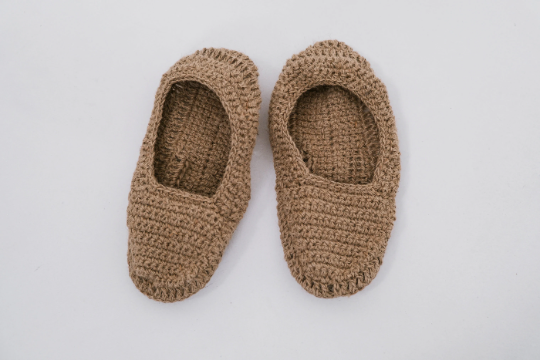 Hemp slippers natural non-dyed hemp yarn