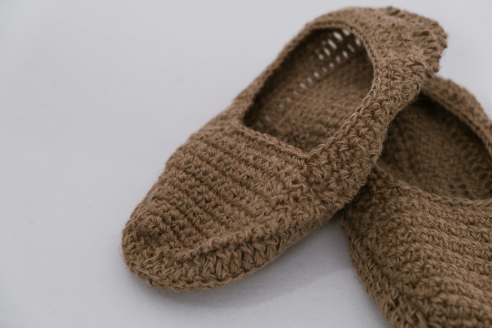 Hemp slippers natural non-dyed hemp yarn