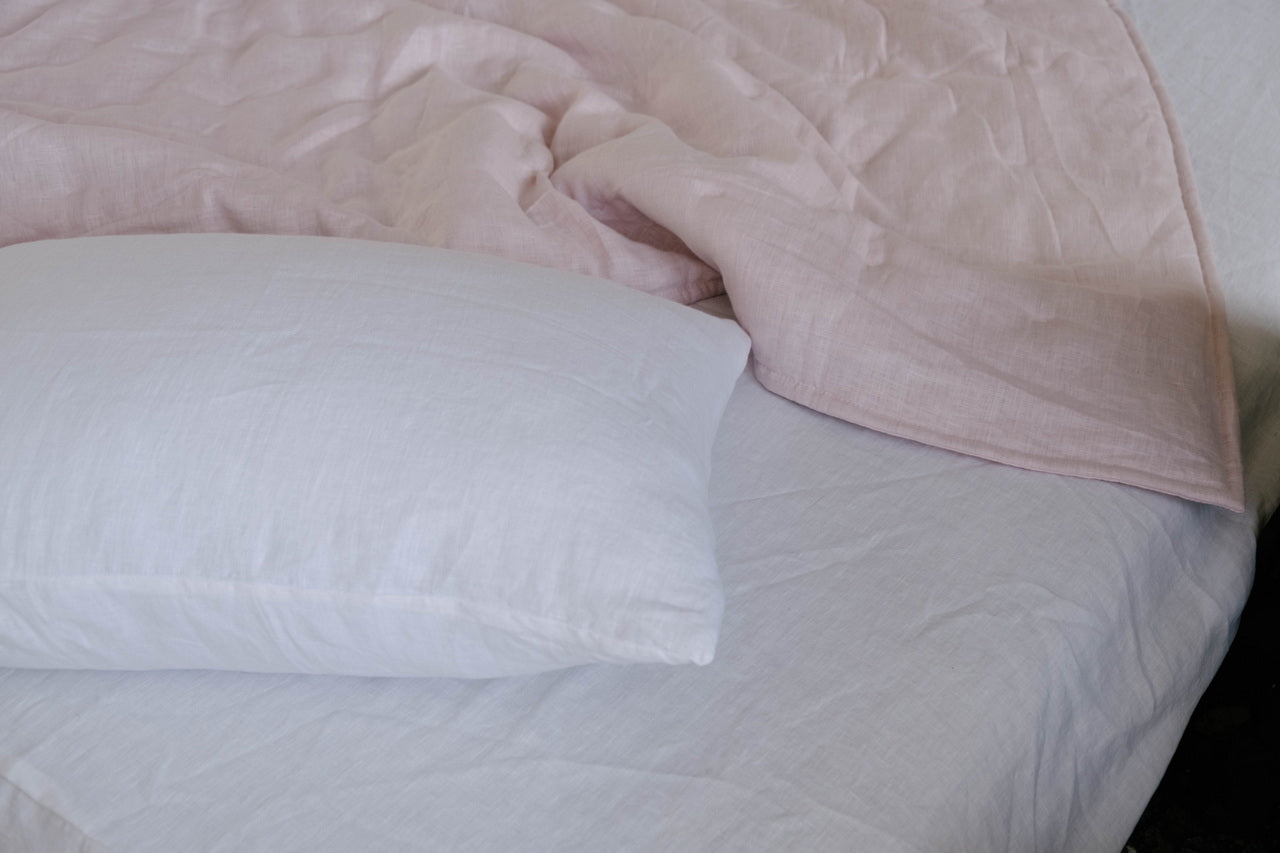 Linen Pillowcases Linen Washed Fabric Black White Green Ashen Pink Custom sizes Make to order