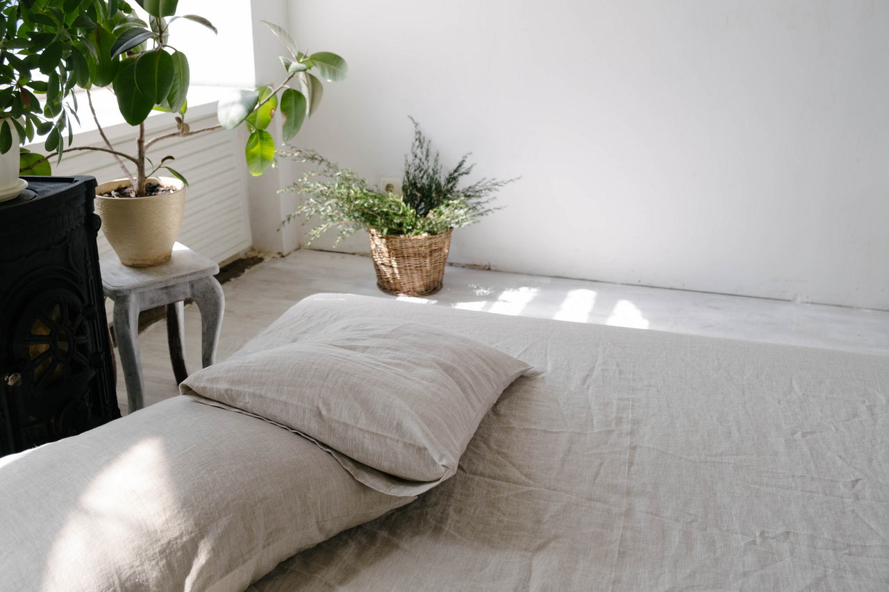 16" x 24" (40x60cm) Linen Pillowcases in natural undyed linen Washed Fabric