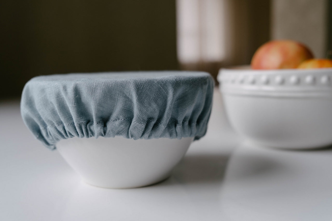 Hemp Linen Bowl Covers Hemp Linen fabric container covers