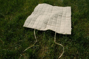 41"x47" (104x120 cm) Hemp Linen Play Mat filled HEMP Fiber in Natural Linen fabric Light Yellow