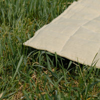 Hemp Linen Play Mat filled HEMP Fiber in Natural Linen fabric Light Yellow Mustard Blanky padded