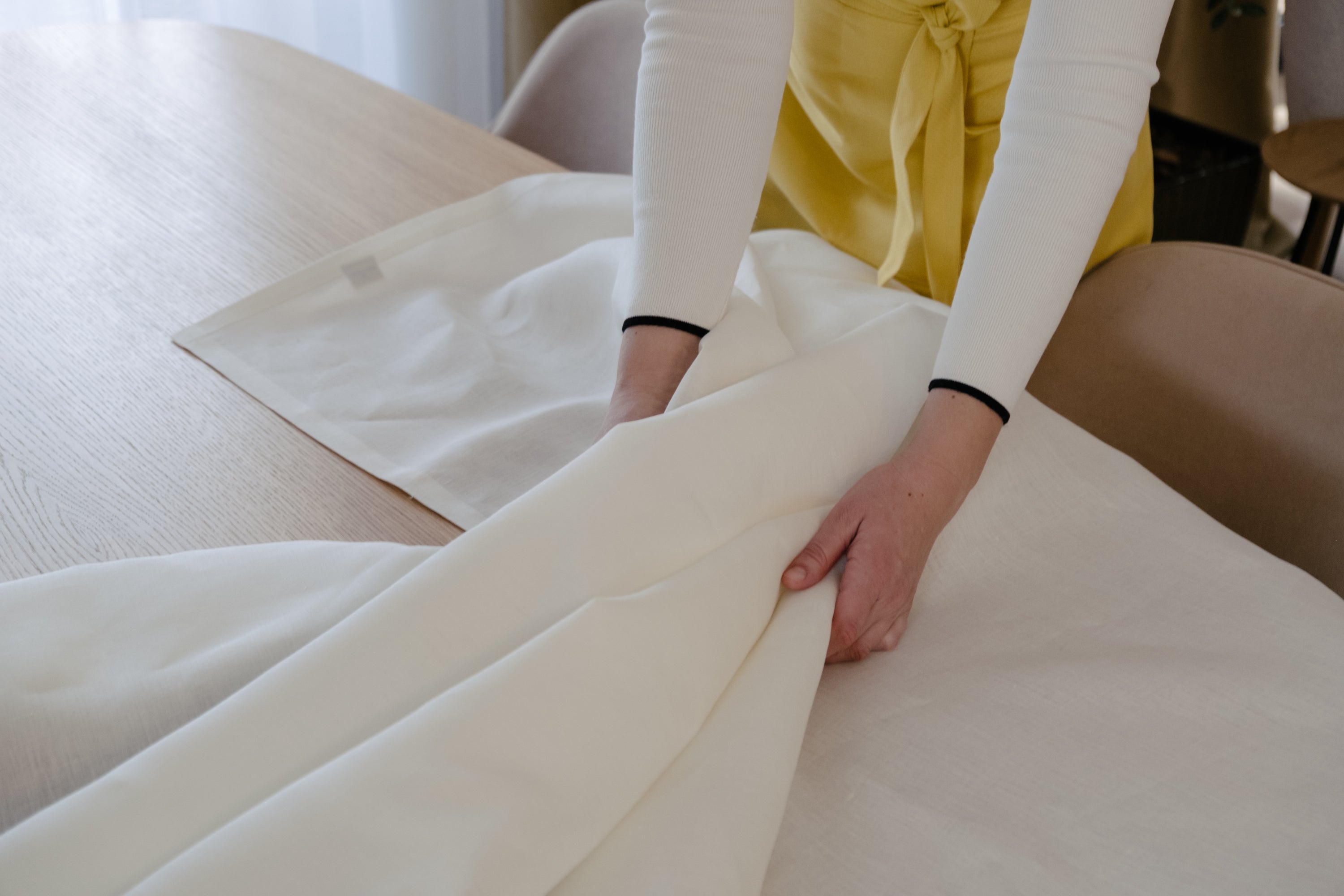 White HEMP Tablecloth Natural dinning tablecloth
