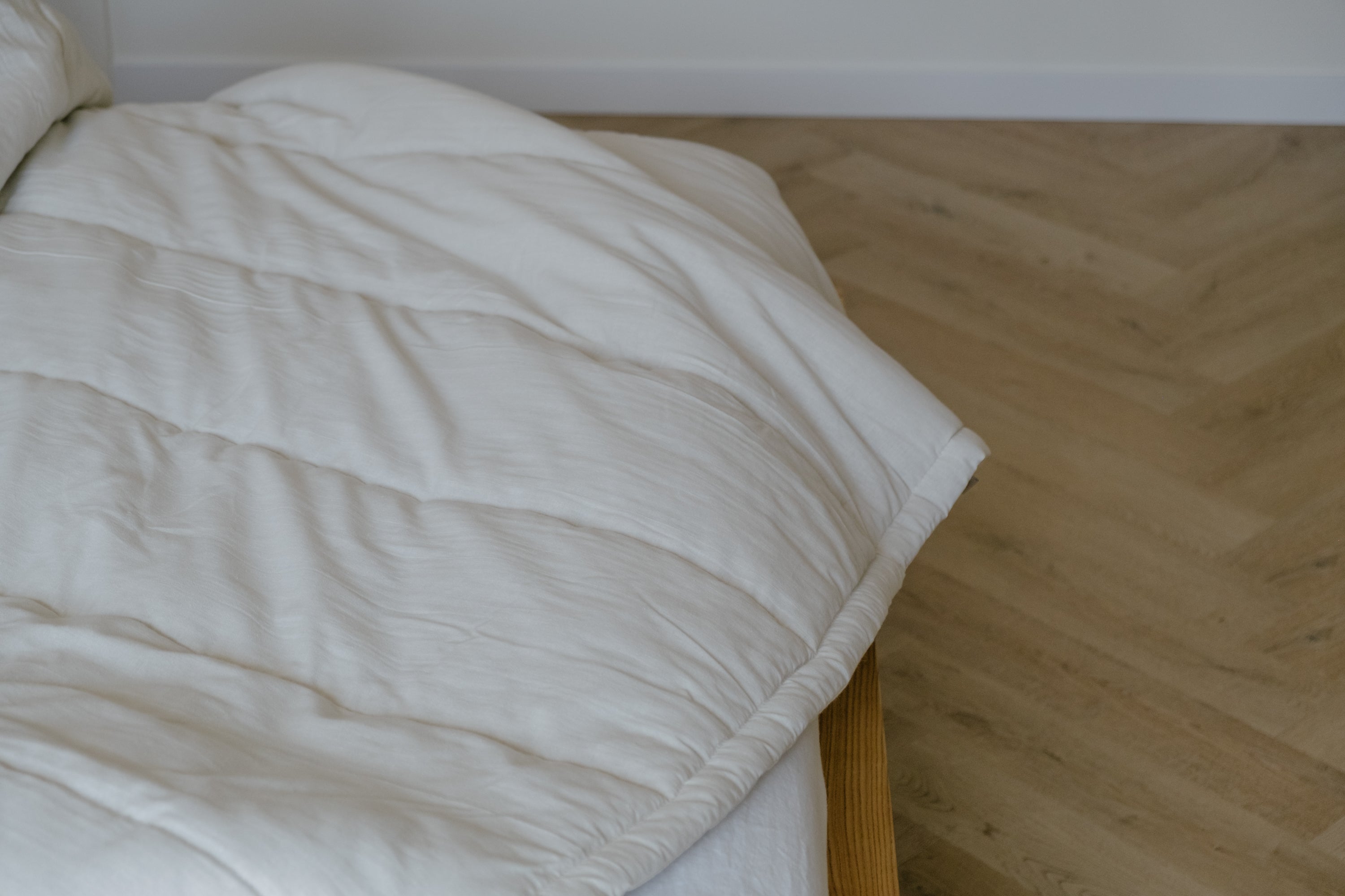 Hemp Summer Blanket 200gsm – Hemp Fiber filled Lightweight Comforter, Soft Washed Cotton Milk Color, Breathable Natural Bedding, Quilt
