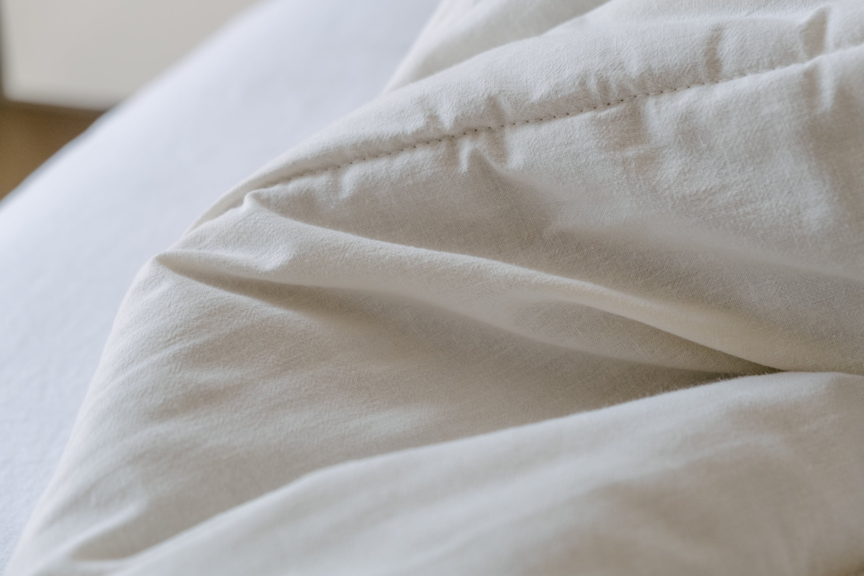 Hemp Summer Blanket 200gsm – Hemp Fiber filled Lightweight Comforter, Soft Washed Cotton Milk Color, Breathable Natural Bedding, Quilt