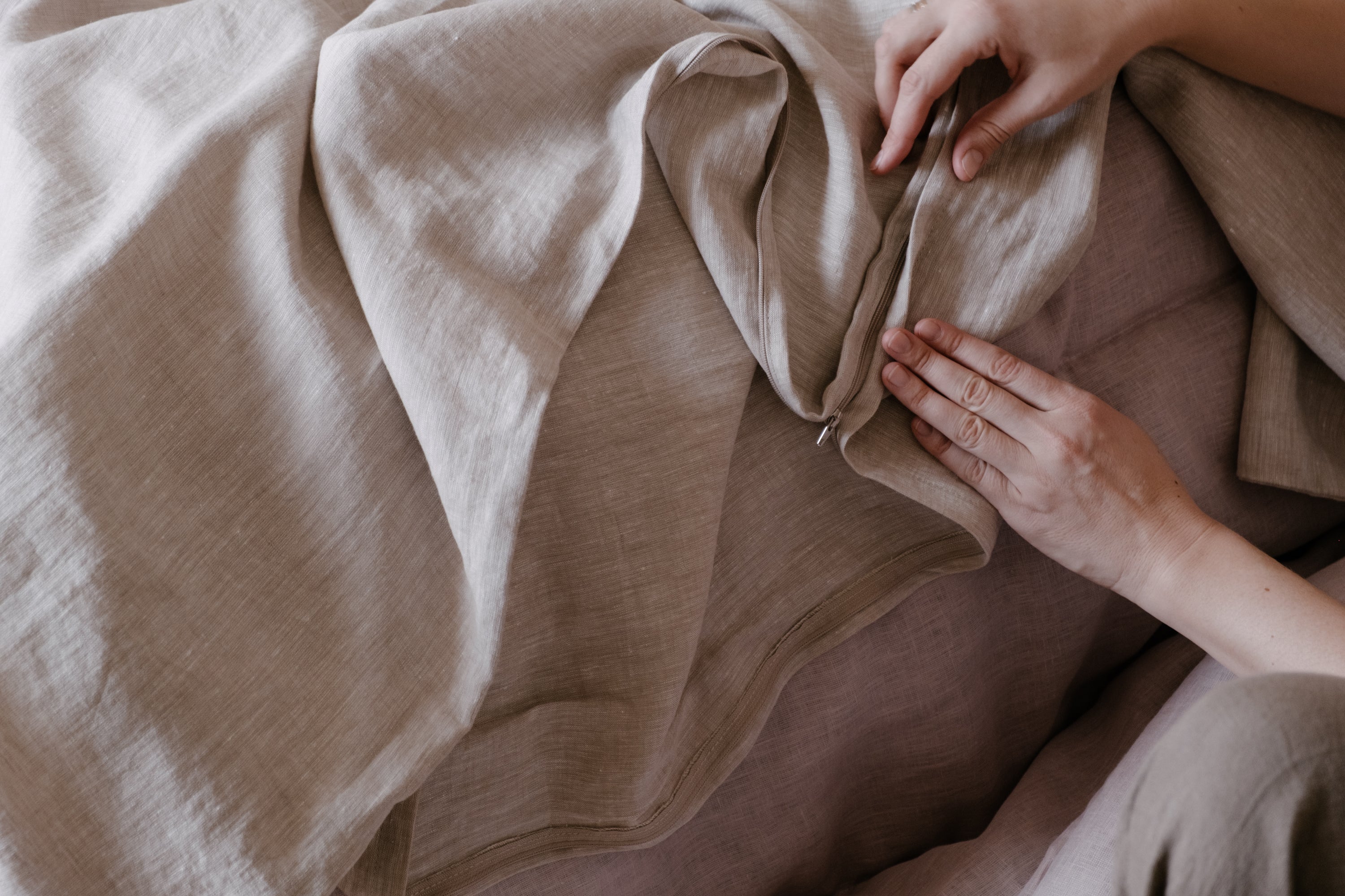 Linen Duvet Cover with zipper Natural Washed 100% Linen Fabric Full Queen King Custom Size