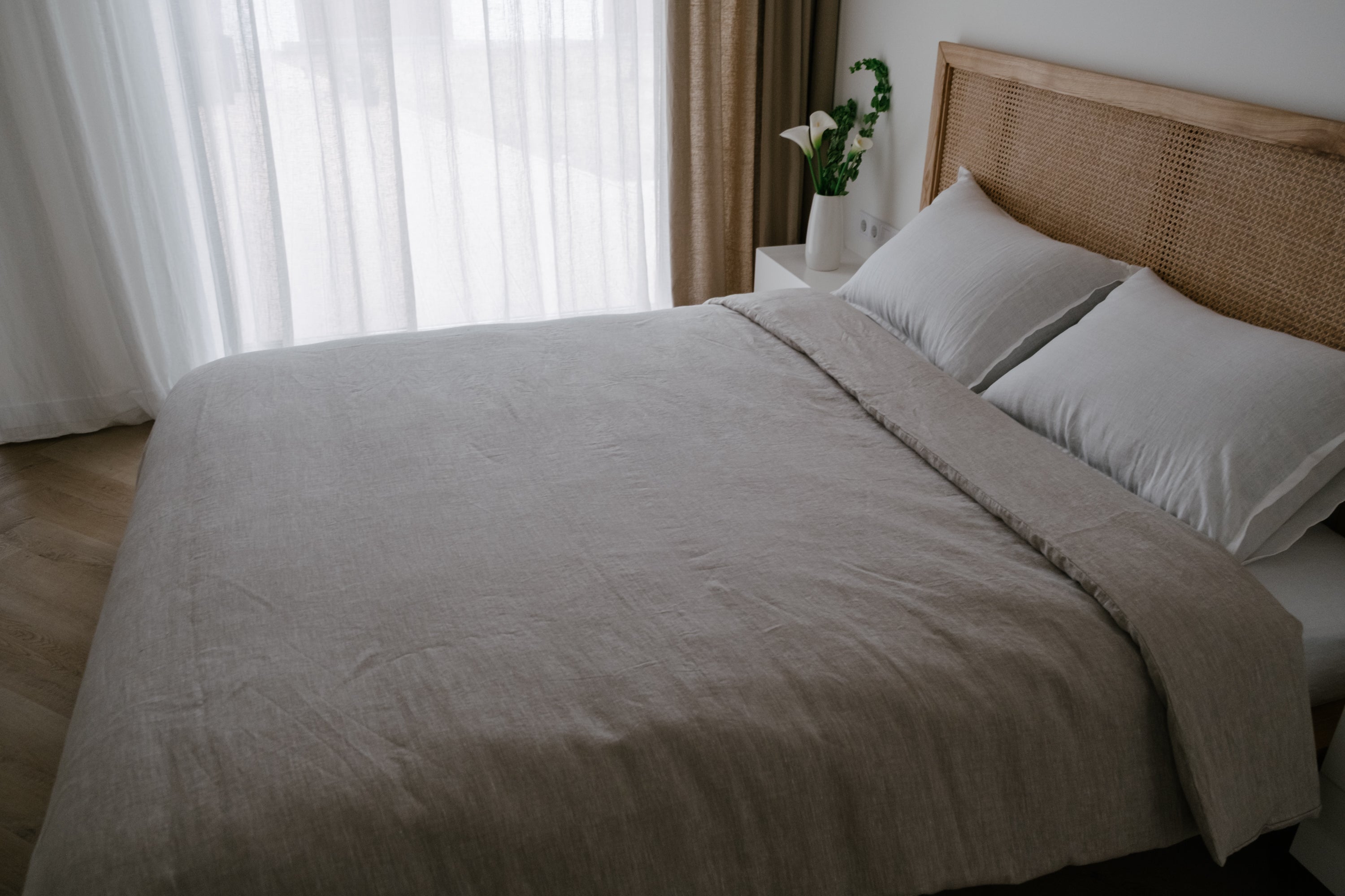 Linen Duvet Cover with zipper Natural Washed 100% Linen Fabric Full Queen King Custom Size