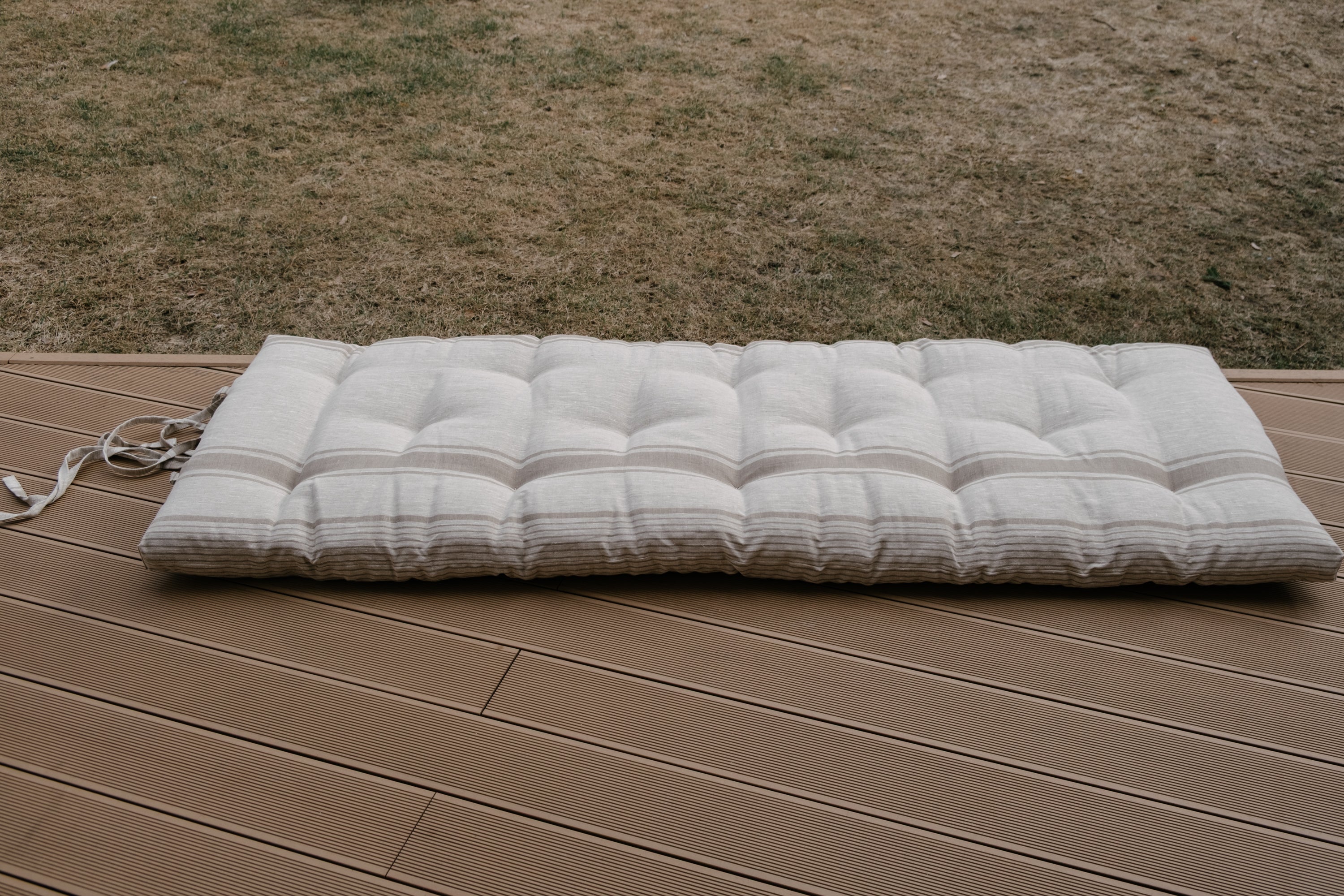 2" Hemp Linen Mattress Topper Mat - Slow Living Comfort Pure Linen & Hemp Fiber Filling  Hand made