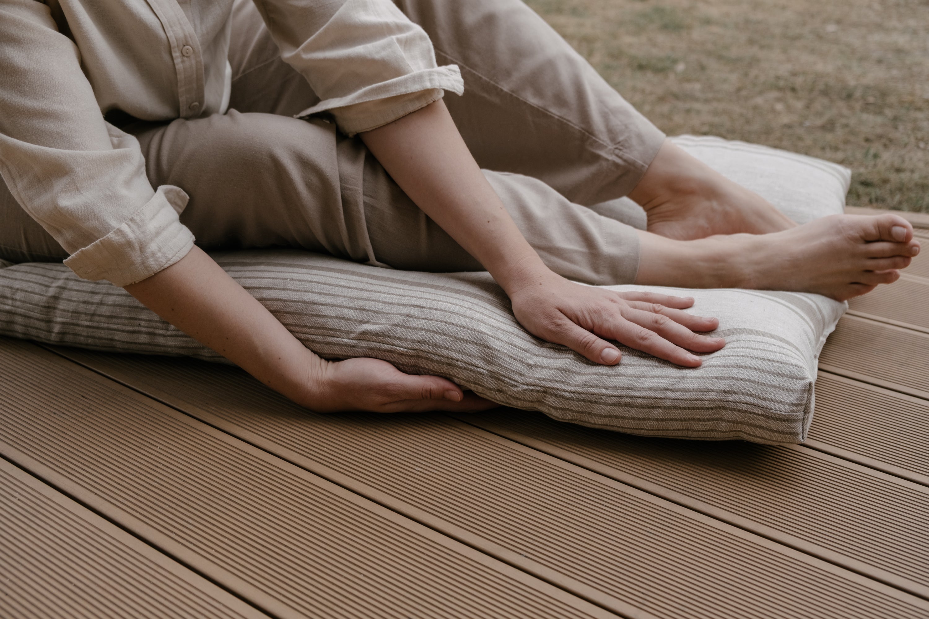 2" Hemp Linen Mattress Topper Mat - Slow Living Comfort Pure Linen & Hemp Fiber Filling  Hand made