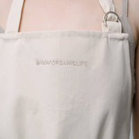 Natural Apron Personalized Eco-friendly Cotton apron Full Embroidery apron Long Apron with pocket for women, men