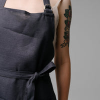 Linen Apron Personalized Full Apron Embroidery apron Long Apron with pocket for women, men