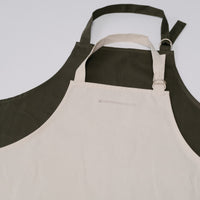 Natural Apron Personalized Eco-friendly Cotton apron Full Embroidery apron Long Apron with pocket for women, men