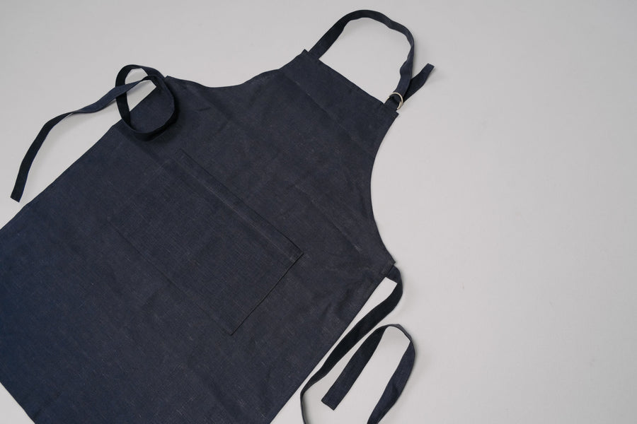 Linen Apron Personalized Full Apron Embroidery apron Long Apron with pocket for women, men