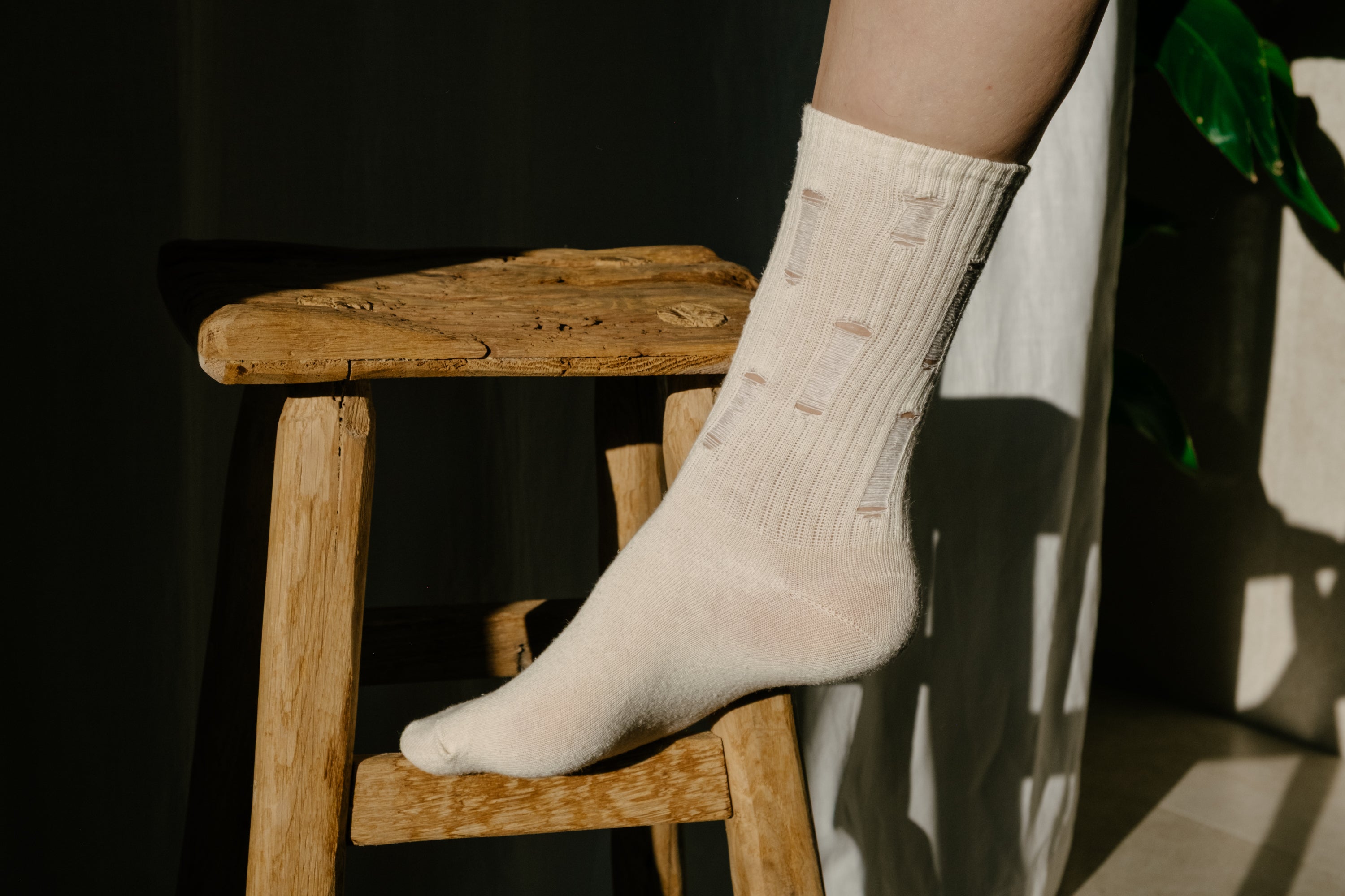 Hemp Teen Socks Long Ribbed Torn Cuff Socks Natural oatmeal color Vegan socks Gift for teen Cool socks for Teens  Eco-Friendly & Breathable Set of 9 pairs