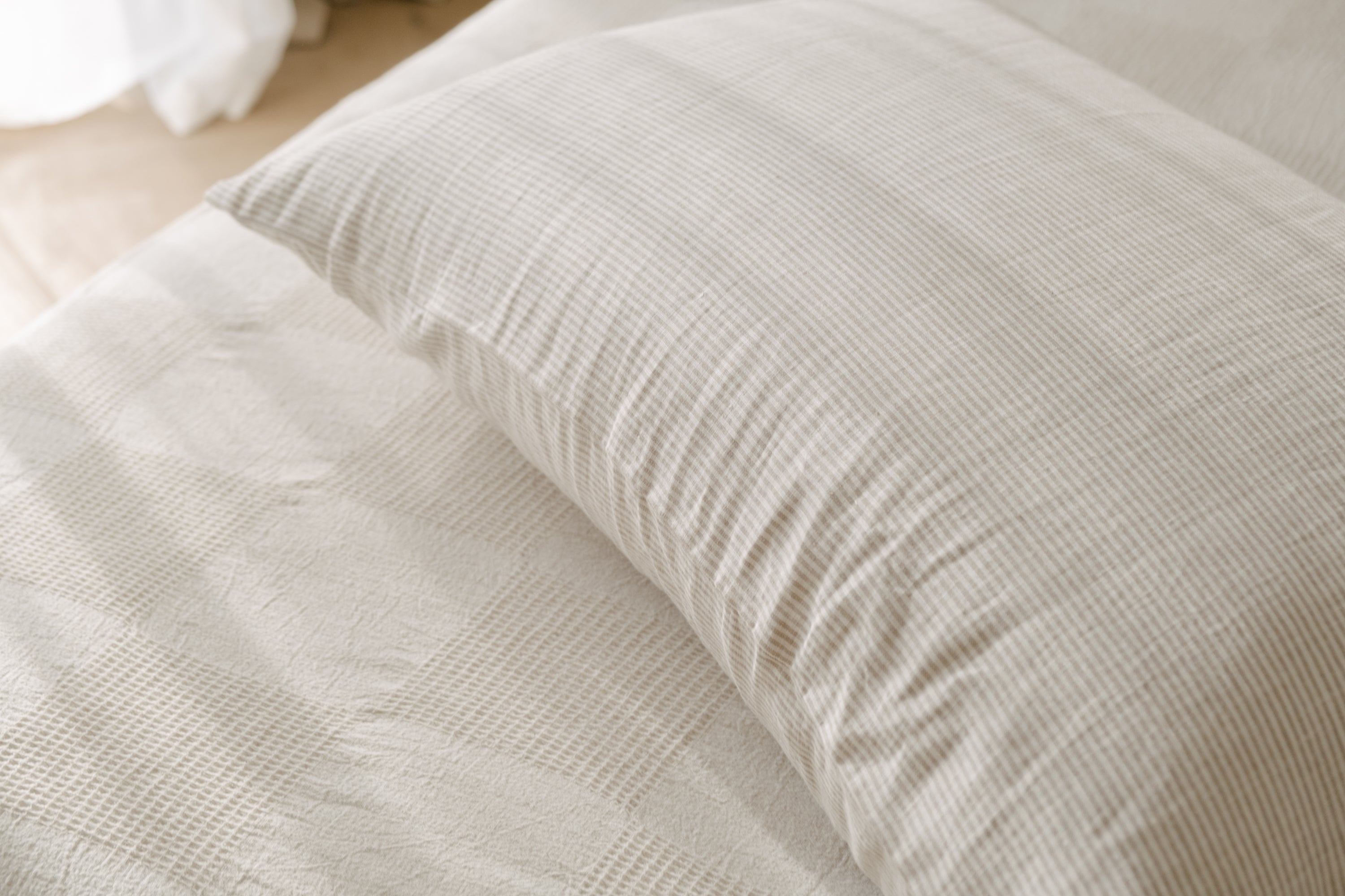 Linen Pillowcases Linen Washed Fabric in Stripe/ White / Green / Black/ Pink Custom sizes Make to order Pillow Cover