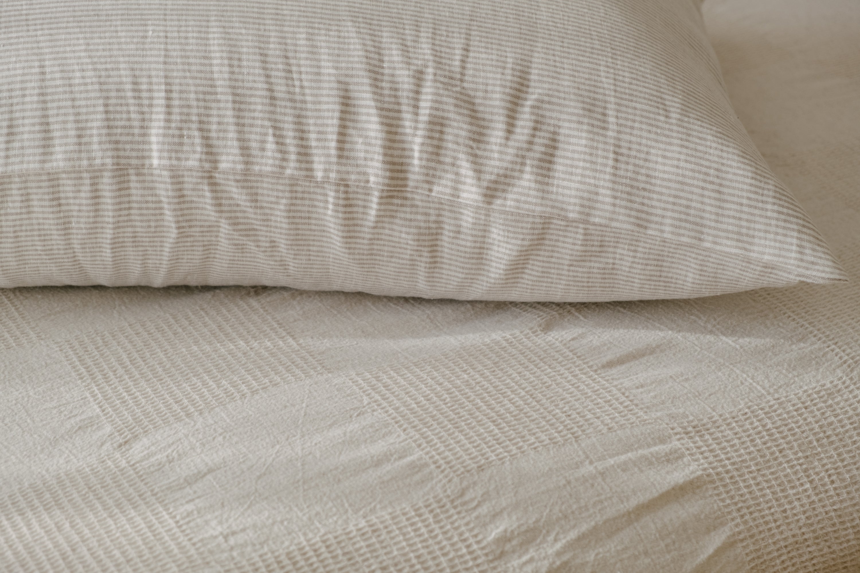 Linen Pillowcases Linen Washed Fabric in Stripe/ White / Green / Black/ Pink Custom sizes Make to order Pillow Cover