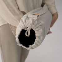 24"x5"diameter (63cm x 13cm diameter) Linen Bag for yoga mat Natural non-dyed linen fabric