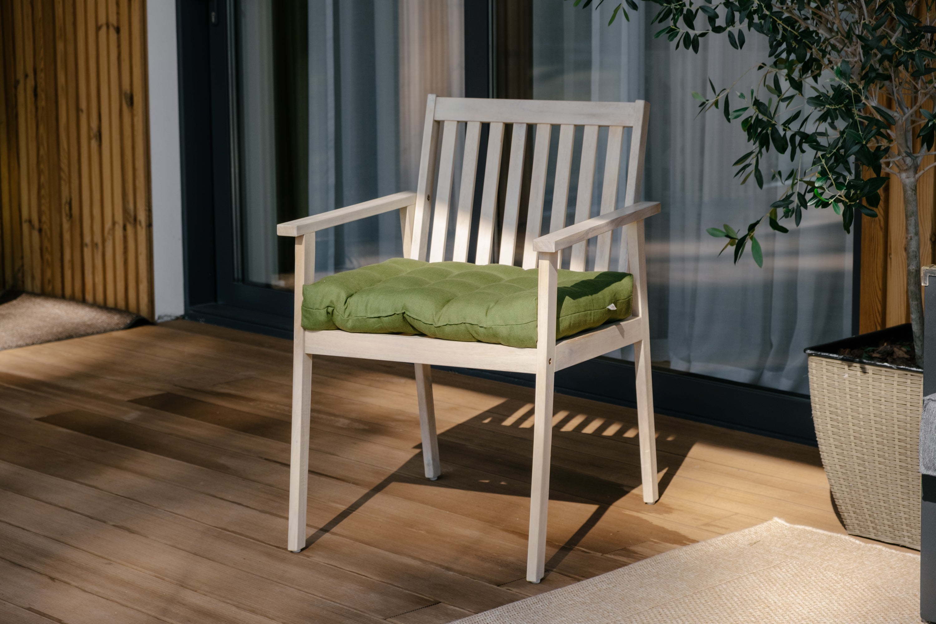 Hemp Garden Cushion field organic Hemp Fiber in Natural Linen fabric / Chair Pillow seat / Floor cushion