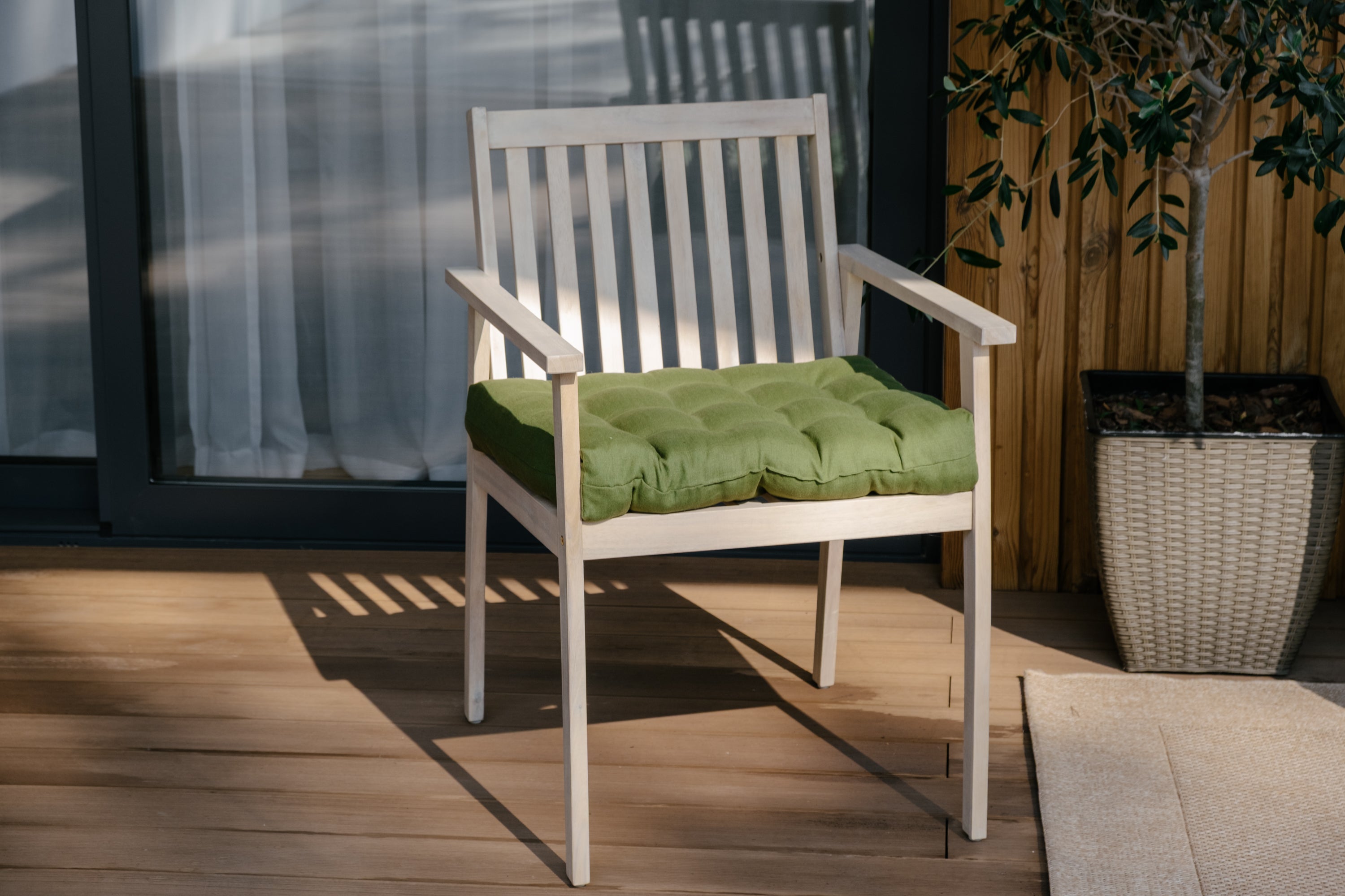 Hemp Garden Cushion field organic Hemp Fiber in Natural Linen fabric / Chair Pillow seat / Floor cushion