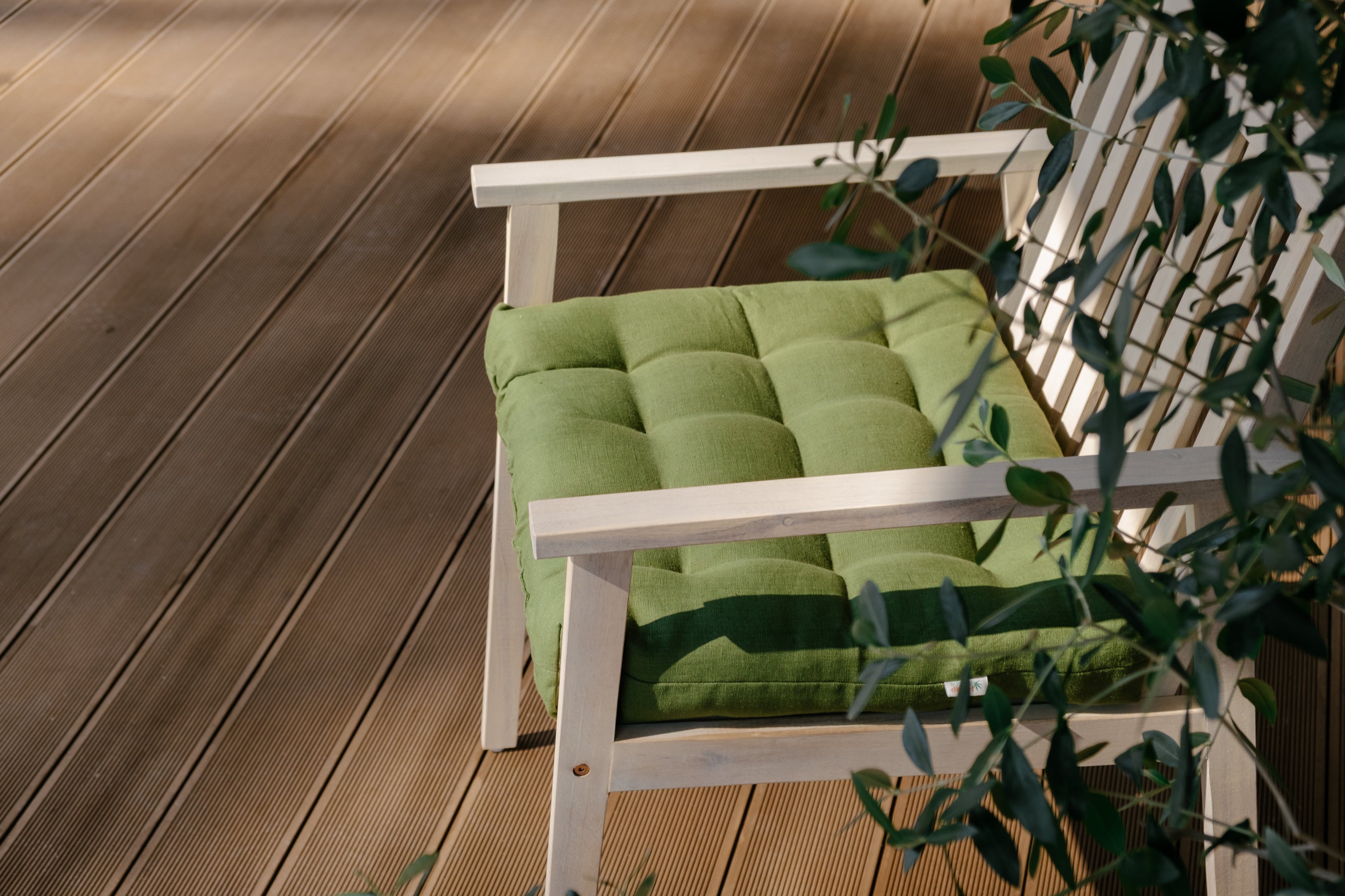 Hemp Garden Cushion field organic Hemp Fiber in Natural Linen fabric / Chair Pillow seat / Floor cushion