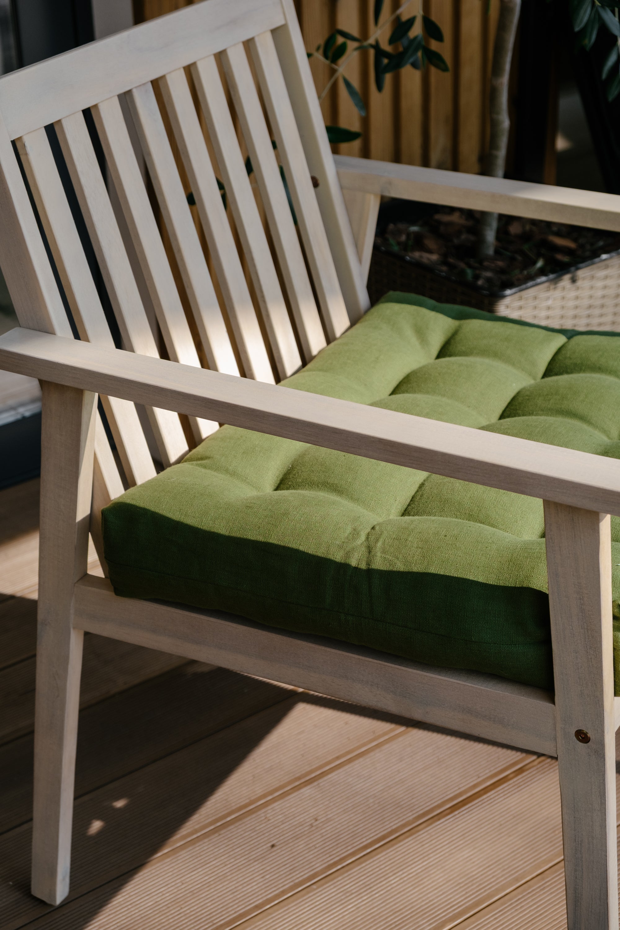 Hemp Garden Cushion field organic Hemp Fiber in Natural Linen fabric / Chair Pillow seat / Floor cushion