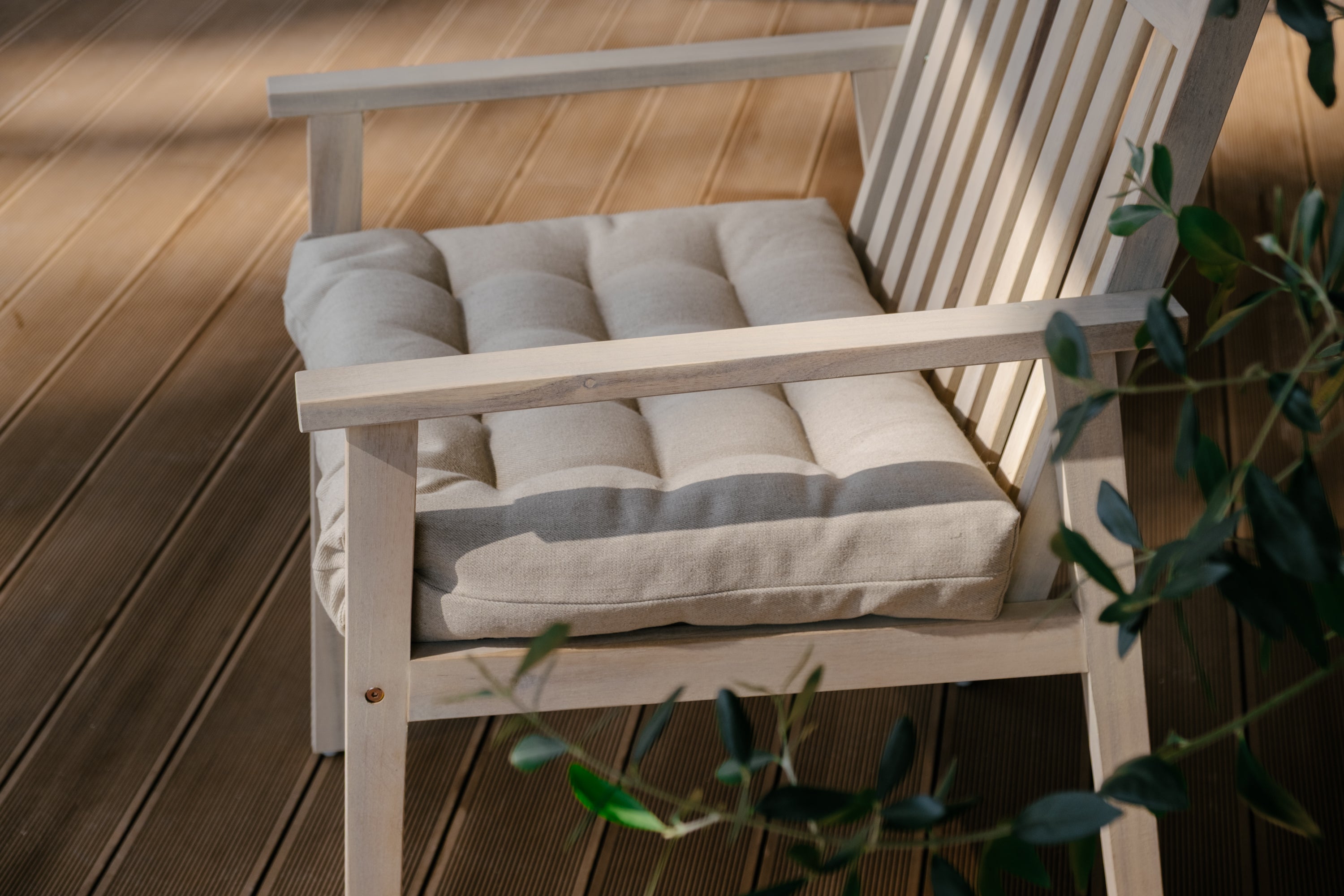 Hemp Garden Cushion field organic Hemp Fiber in Natural Linen fabric / Chair Pillow seat / Floor cushion