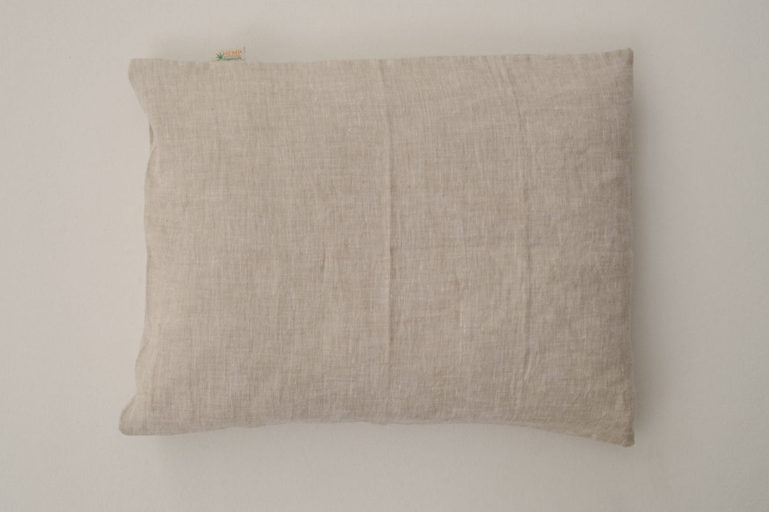 Baby HEMP Pillow filled organic HEMP FIBER in hemp fabric regulation height/Hemp pillow/ Hypoallergenic Bed Pillow /Toddler/Eco pillow