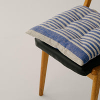 Hemp Linen seat cushion for chair with ties filled organic hemp fiber in natural linen fabric Chair Cushion Pillow seat