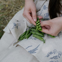 Linen Waist Apron vintage rustic, natural bistro apron half apron Apron for woman