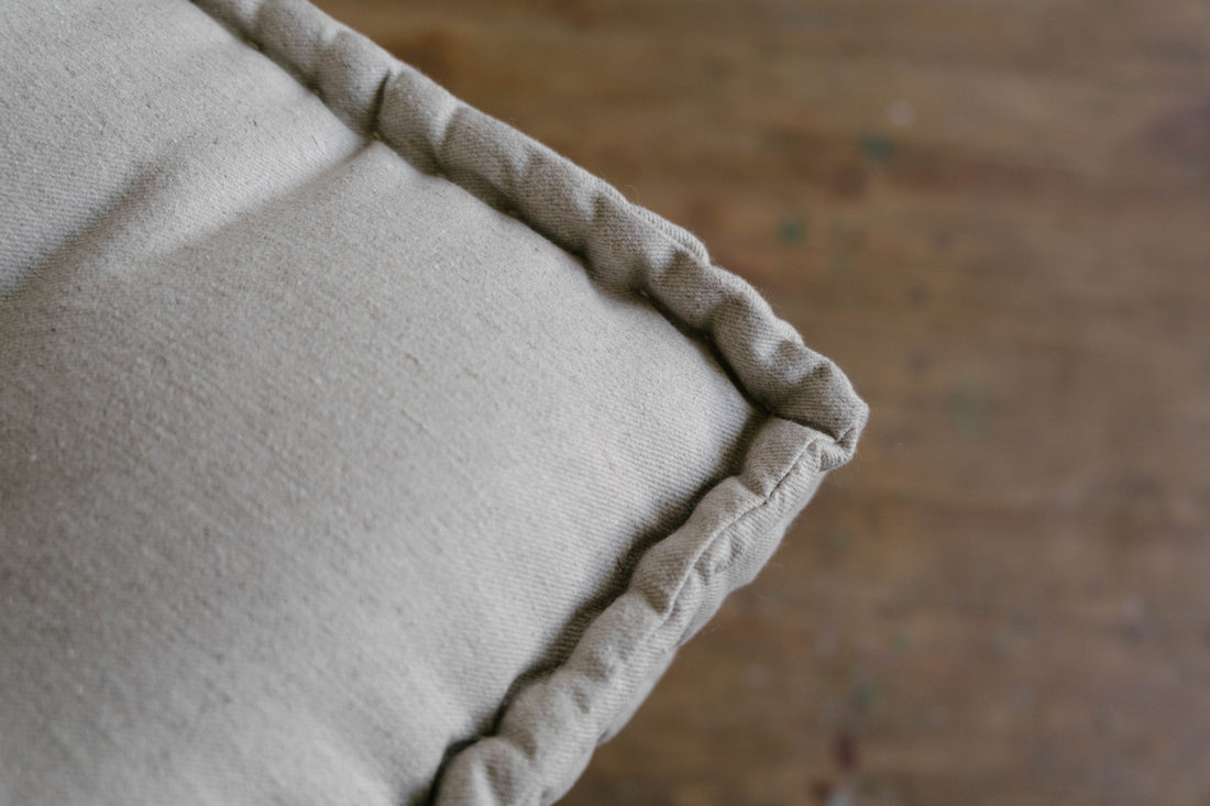 Small Hemp Linen Cushions filled organic hemp fiber in Natural non-dyed Linen Fabric / Floor Cushion Pillow Seat Decorative Meditation Yoga