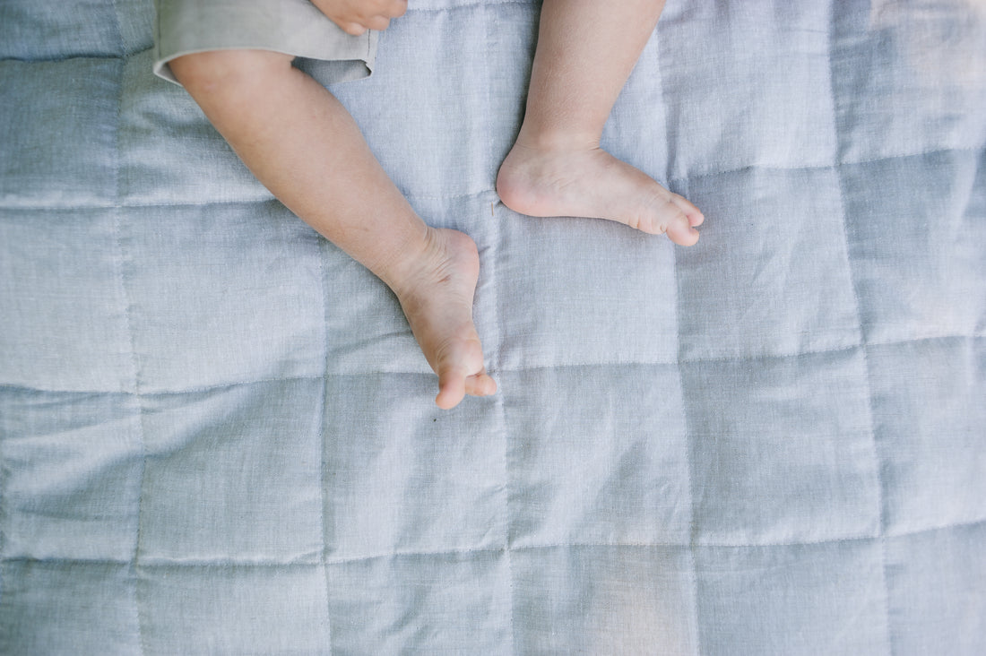 Hemp Linen Play Mat filled HEMP Fiber in Natural Linen fabric Light Yellow Mustard Blanky padded