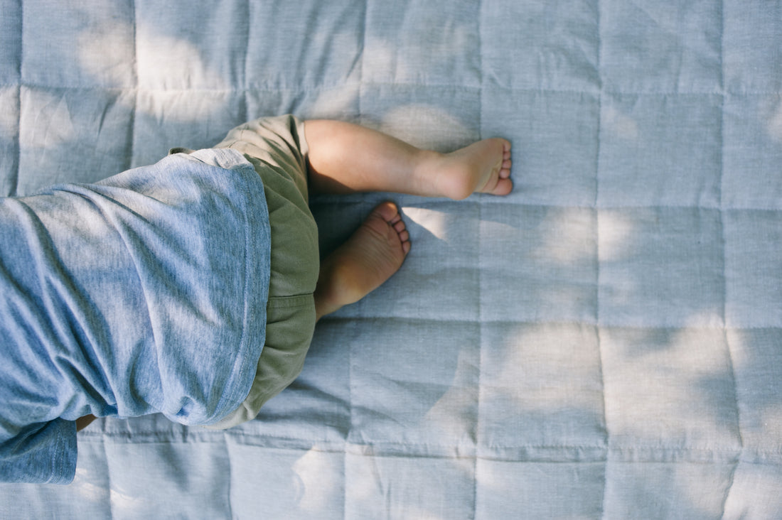 Hemp Linen Play Mat filled HEMP Fiber in Natural Linen fabric Light Yellow Mustard Blanky padded