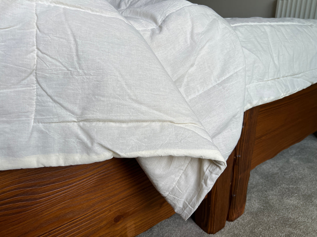 Hemp Blanket Vanilla soft thin and light Hemp fiber in soft washed cotton fabric for hot summer nights extra thin Quilt