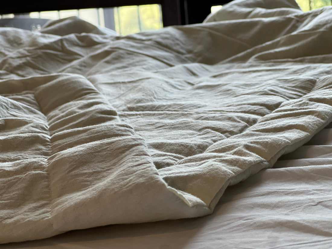 Hemp Blanket Vanilla soft thin and light Hemp fiber in soft washed cotton fabric for hot summer nights extra thin Quilt