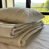 Hemp Blanket Vanilla soft thin and light Hemp fiber in soft washed cotton fabric for hot summer nights extra thin Quilt