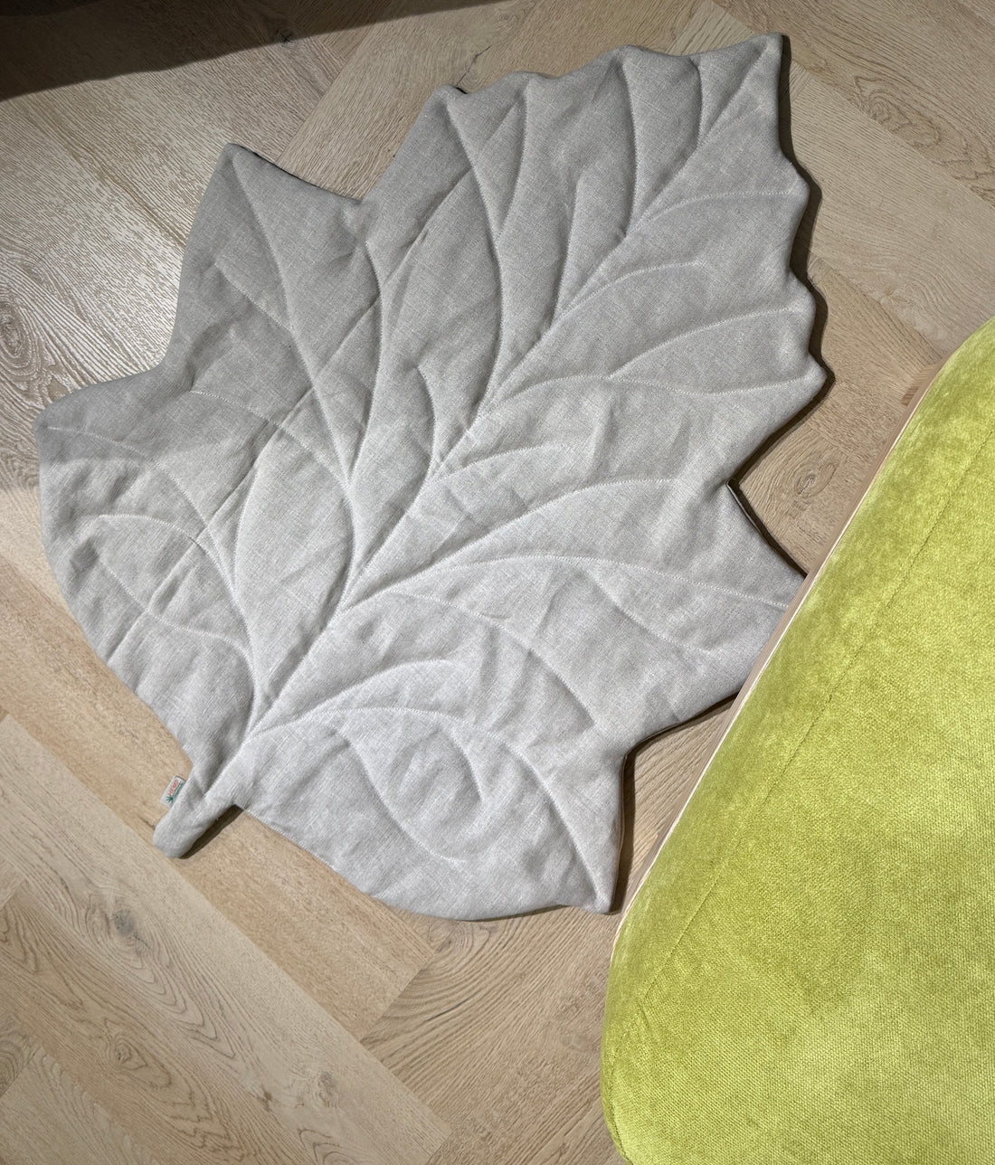 Leaf Hemp Linen Rug filled HEMP Fiber filler Linen fabric Custom size / Color Play Mat Carpet Activity Tummy time mat