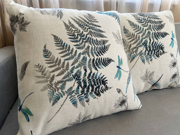 Hemp Linen Throw Pillow with Cover Filled organic HEMP Fiber filler in Natural Linen zipped Cover / Decorative Cushion