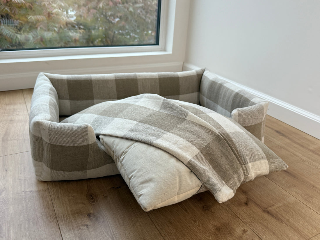 Organic HEMP pet bed in natural linen fabric filled organic HEMP Fiber - mat carpet - house for cats cots eco -friendly (Copy)