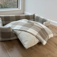 Natural Hemp Linen Pet Bed Filled Organic Hemp Fiber in thick Linen Natural Fabric Dog Floor cushion Pad Medium Large Dog cots eco friendly