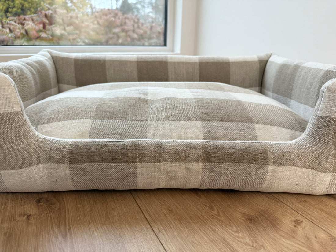 Natural Hemp Linen Pet Bed Filled Organic Hemp Fiber in thick Linen Natural Fabric Dog Floor cushion Pad Medium Large Dog cots eco friendly