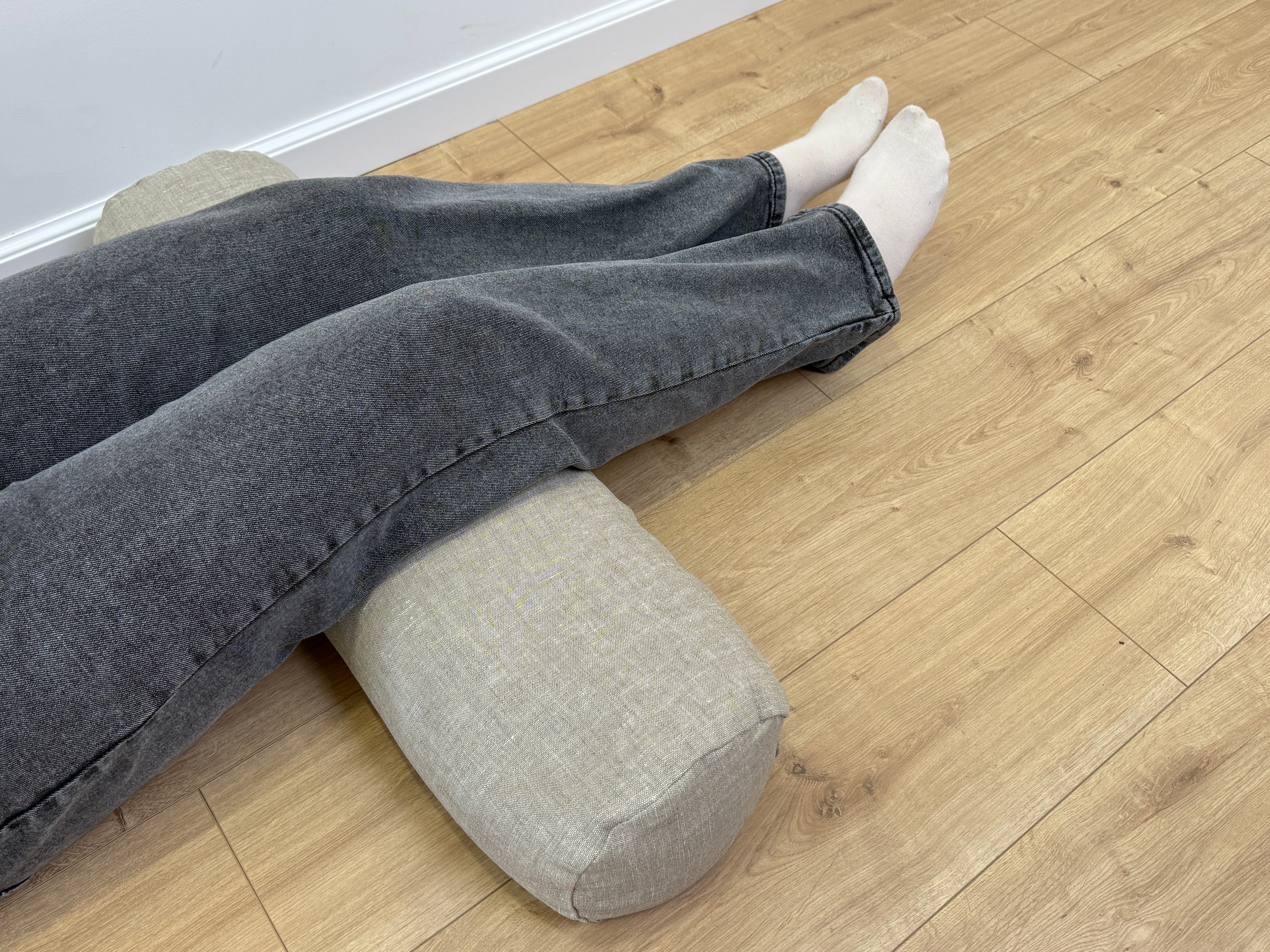 Hemp Linen Bolster filled organic Buckwheat hulls yoga pillow Meditation pillow natural non dyed Linen / Hemp fabric