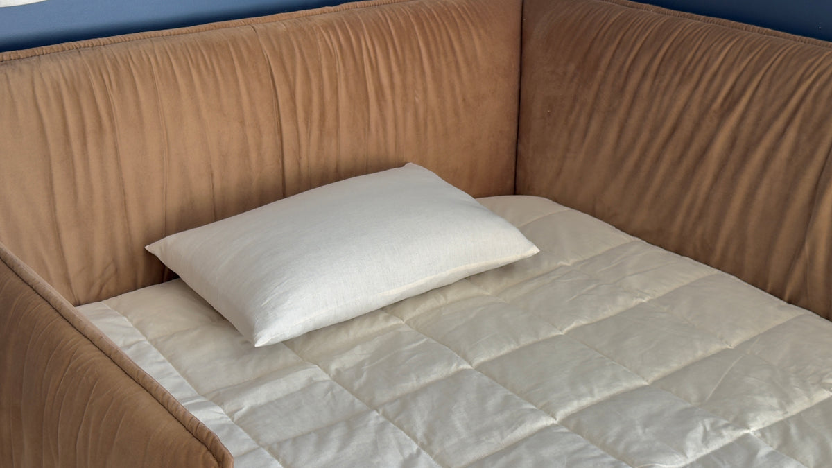 HEMP Pillow filled organic HEMP FIBER in natural Cotton fabric with regulation height