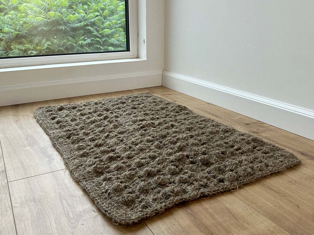 Organic Hemp bath rug, Massage Circulation bathroom mat/Hemp square/rectangular rug