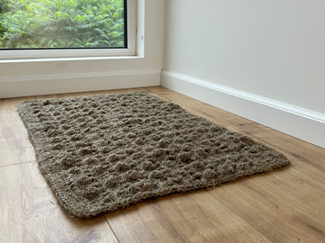 Organic Hemp bath rug, Massage Circulation bathroom mat/Hemp square/rectangular rug